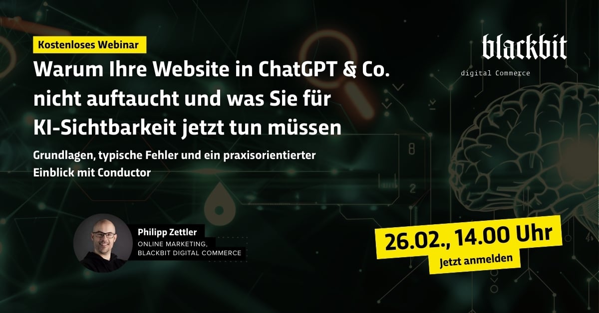 KI verändert die Online-Suche! 🚀 

Welche Fragen haben Sie? 

Diskutieren Sie in unserem Webinar über KI-Sichtbarkeit im B2B:
🗓 26.02.2026, 14:00 Uhr | Online &amp; kostenlos

👉 Jetzt anmelden: bit.ly/4aqxX60

#KI #KISichtbarkeit #DigitalMarketing #ChatGPT #SEO #Webinar