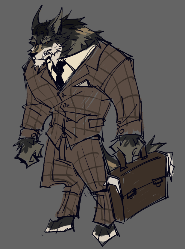 amiyourhiro's tweet photo. Also will share a concept of another Deadlock OC I had before Silver came out, which is why I probably will scrap him (since I do not want people to assume I am just copying Silver with the werewolf concept😔) https://t.co/Wd3OdxT9lw