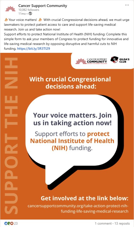 Cancer Support Community tweet media