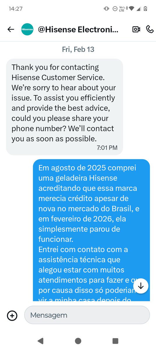 PureSedutcion's tweet photo. @fifaworldcup_pt a pior parceria que vcs poderiam fazer é com a @SirLozy . Comprei uma geladeira em agosto de 2025; e em fevereiro de 2026 ela parou e não tem assistência técnica.
Eu quero meu dinheiro de volta. https://t.co/BEKYbTKGjj