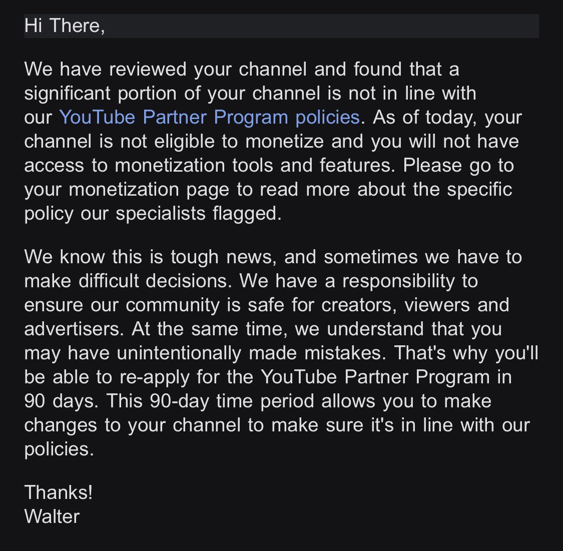 brrbrrpatajim's tweet photo. @TeamYouTube claims they “reviewed” it.
The response? 100% AI template.

Are humans still employed there?? https://t.co/5l0iO6hPK0