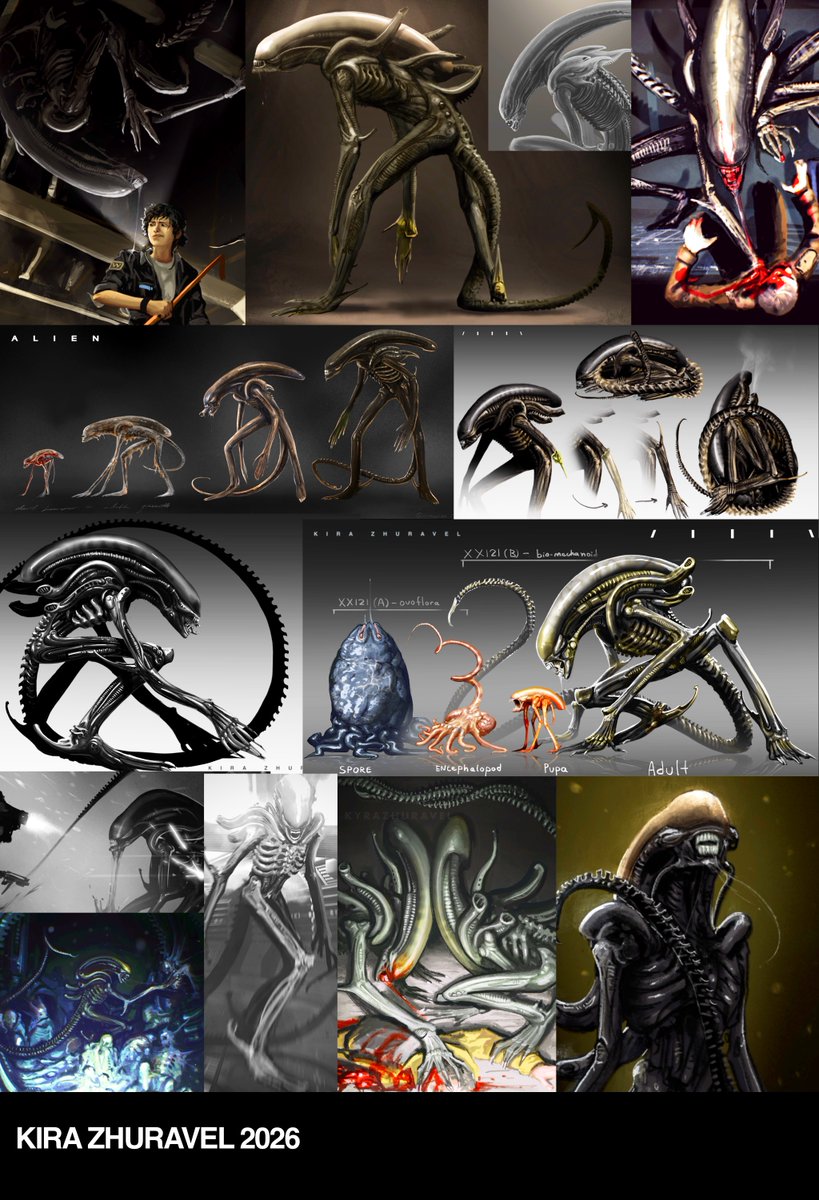 kyrazhuravel's tweet image. #xenomorph art from the past 2 years.