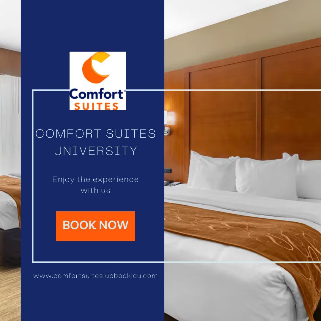 comfortsuitxg29's tweet photo. Weekend getaway mode ON! 
Treat yourself to a relaxing stay at Comfort Suites University – Lubbock, TX. Comfortable suites + great location = perfect weekend vibes!
Book your suite here: https://t.co/ADmlvTV2XM
Call us: +1 (806) 701-5870
#WeekendEscape #LubbockHotels https://t.co/hc6msX4adl