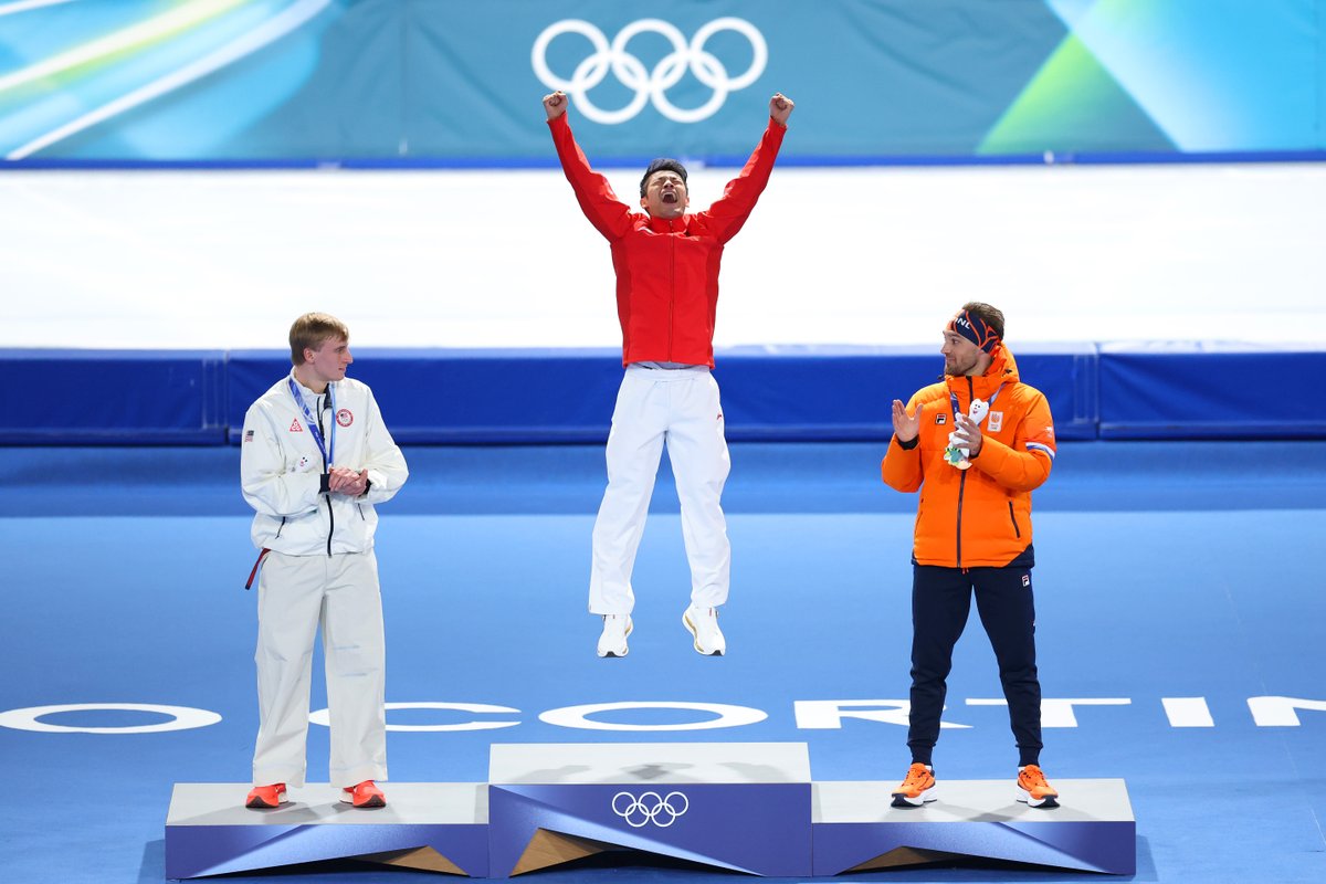 Pause. Breathe. Let it sink in. 🏆🥹 

🥇 Zhongyan Ning 🇨🇳 - 1500M

#Olympics #WinterSports #WinterOlympics #ISUShowtime #MilanoCortina2026 #SpeedSkating