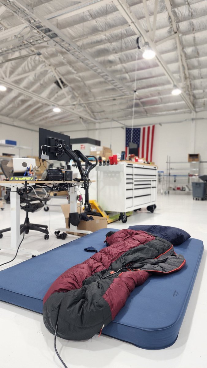 come on guys, this is the life. sleeping inside factory close to machines rebuilding america manufacturing