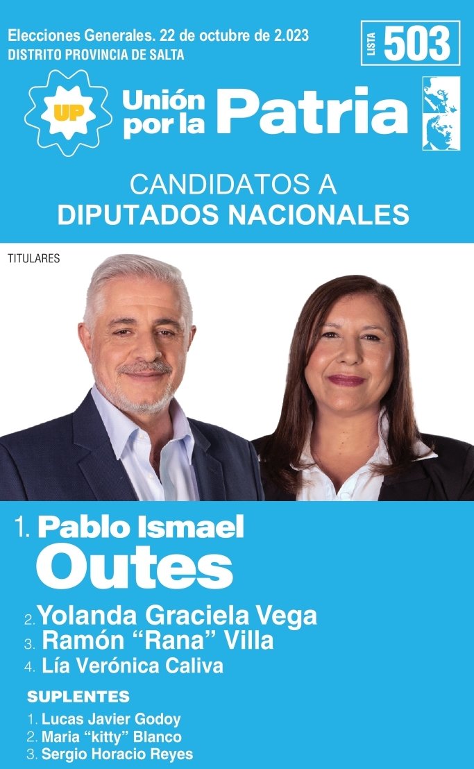 MatiMow's tweet photo. Pablo Outes y Yolanda Vega. Los dos entraron con la boleta de Massa-Rossi en 2023 por Salta y hoy dieron quórum y votarán a favor de la Reforma Laboral por orden del gobernador Gustavo Sáenz. https://t.co/IMS22gGvCA