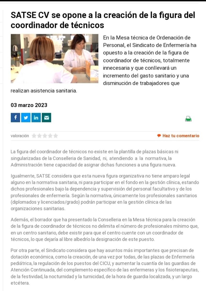 <a href="/AlexArctic1986/">Alex</a> <a href="/Sindicato_SATSE/">SATSE</a> Eso NO es verdad, Stop Bulos y desinfección 😷, digo desinformación 🫡 que también resto de Sindicatos y Colegios de Enfermer@s son unos mete 💩💩💩 de , como se suele decir, "toda la vida"‼️🤏🥱
Y además ahora son amigos de TCAEs,que están pidiendo Mejoras para TODOS ‼️🤮🤑🤑🤑