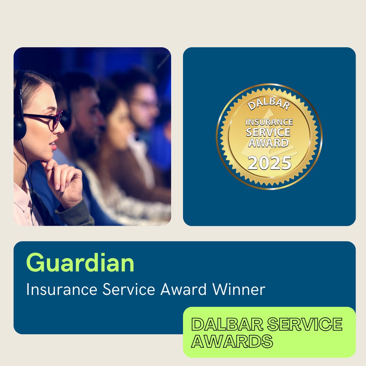 DalbarInc's tweet photo. Congratulations to @guardianlife for earning the 2025 DALBAR Insurance Service Award! 

This is the 11th year in a row that Guardian has been recognized by DALBAR for the outstanding accomplishments of its Individual Life and Individual Disability Contact Centers. https://t.co/hAS04CS1yG