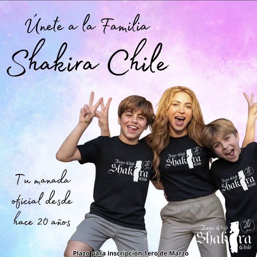 ShakiraChile's tweet photo. Hemos abierto nuestras inscripciones! Se parte de esta gran familia! Ya llevamos 20 años siendo la #manadaoficial avalada por las marcas y empresas que trabajan con #Shakira! No esperes más,  escríbenos y te daremos la información que necesitas!#ShakiraChileFC https://t.co/6tQZBXpy88