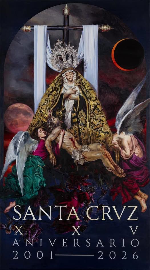 La Santa Cruz de Huelva presenta el cartel del XXV Aniversario de su Erección Canónica, obra de Jesús García Osorno
buff.ly/W2xxxMl
