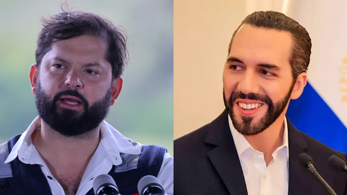 Cooperativa's tweet image. Aprobación de presidentes latinoamericanos: Boric en la parte baja y Bukele lidera listado #Cooperativa90 tinyurl.com/3wxbawzj