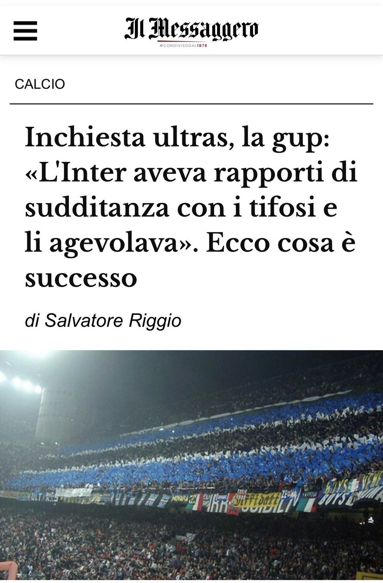 Quando parlate delle sentenze della #Juve, ricordatevi una cosa, cari cartonati:
voi ne avete una per “sudditanza alla criminalità organizzata”.
Scritta nero su bianco da un giudice.
Non da un tifoso.

Prima di fare la morale, leggetevi gli atti.
E poi, se ci riuscite, guardatevi