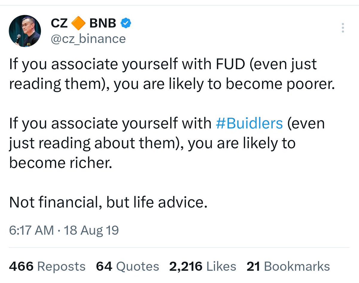 FidoMighty's tweet photo. This is deep.
I will never associate with fudders https://t.co/TNBRMnMKK9