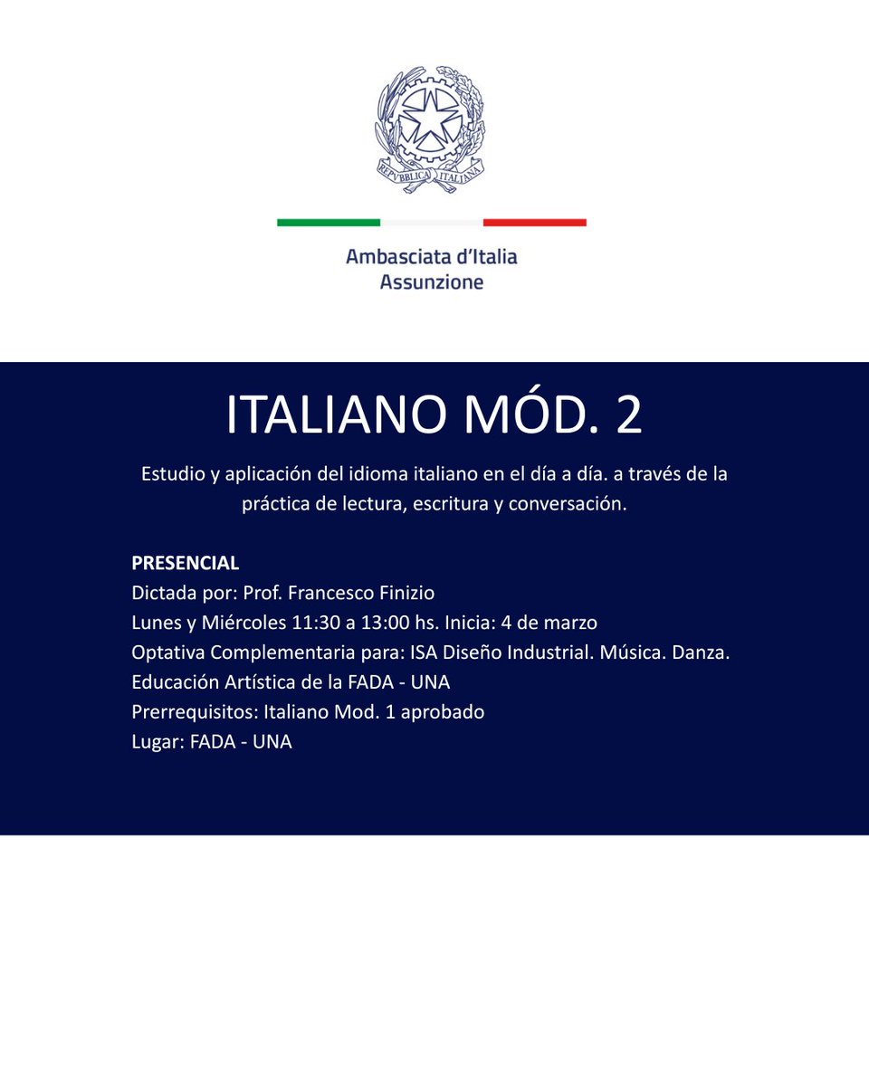 Embajada de Italia en Paraguay tweet media