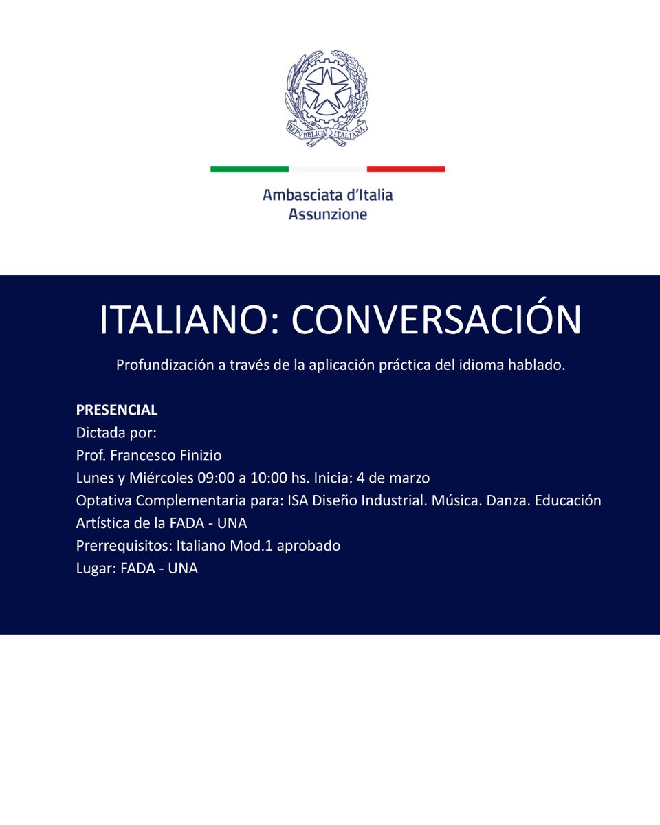 Embajada de Italia en Paraguay tweet media