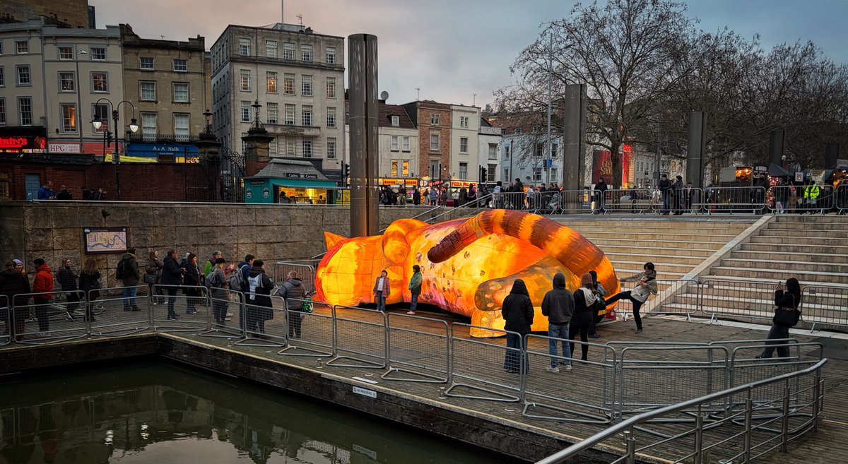 It would appear there is a large ginger cat asleep in town.
