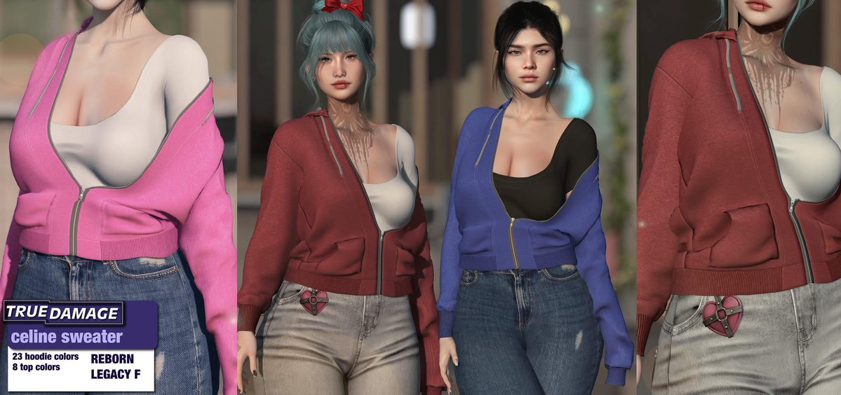 KawaiiFeedSL's tweet image. True Damage: Celine Sweater @ Kustom9〡Taxi: maps.secondlife.com/secondlife/kus… 
#SecondLife #TrueDamage #Kustom9 #slevent #slcontent #KawaiiFeed