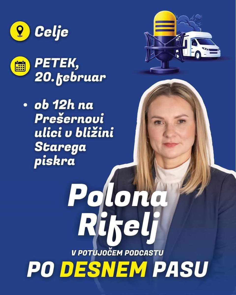 Jutri, petek, 20. marca, ob 12. uri, se družimo v Celju s Polono Rifelj ob snemanju  potujočega podcasta PO DESNEM PASU.  Se vidimo!
<a href="/strankaSDS/">SDS</a>