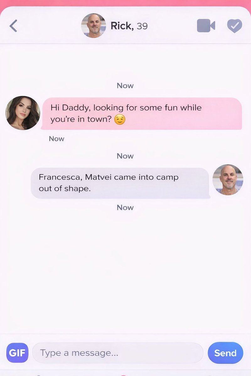 Update on Tinder Tocchet:

My friend who sent me the original screenshot of Tocchet on Tinder just matched with Tocchet.