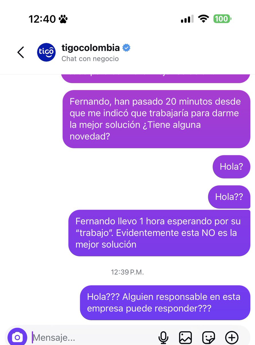 Nabesca's tweet photo. Si tienen el privilegio de contratar con @Tigo_Colombia ¡Evítenla, HUYAN! Tienen el PEOR servicio al cliente y servicio en el HOGAR ¿Tienen el derecho de dejar esperando por más de 2 horas a sus clientes?? https://t.co/YAiQyYJQaM