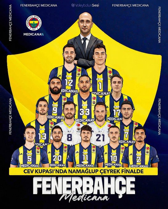FENERBAHÇE MEDICANA CEV KUPASI’NDA ÇEYREK FİNALDE! 
Sarı-lacivertliler, 6’da 6 yaparak adını son 8 takım arasına yazdırdı.