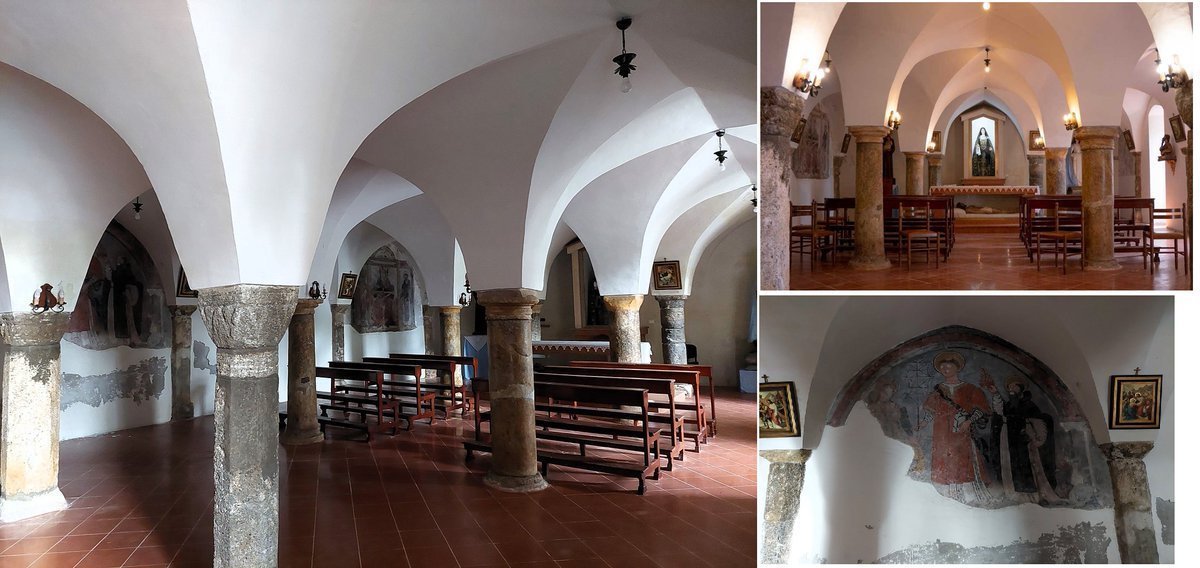 ArteCalabria's tweet image. Cripta Romanica XI sec. (forse bizantina) a Scalea (CS), situata sotto la Chiesa di San Nicola di Platea edificata dai Normanni, oggi fortemente rimaneggiata.
Costituita da antiche colonne del I sec. a.C. (materiale di riuso).
#Calabria #HeritageDay #beauty #art