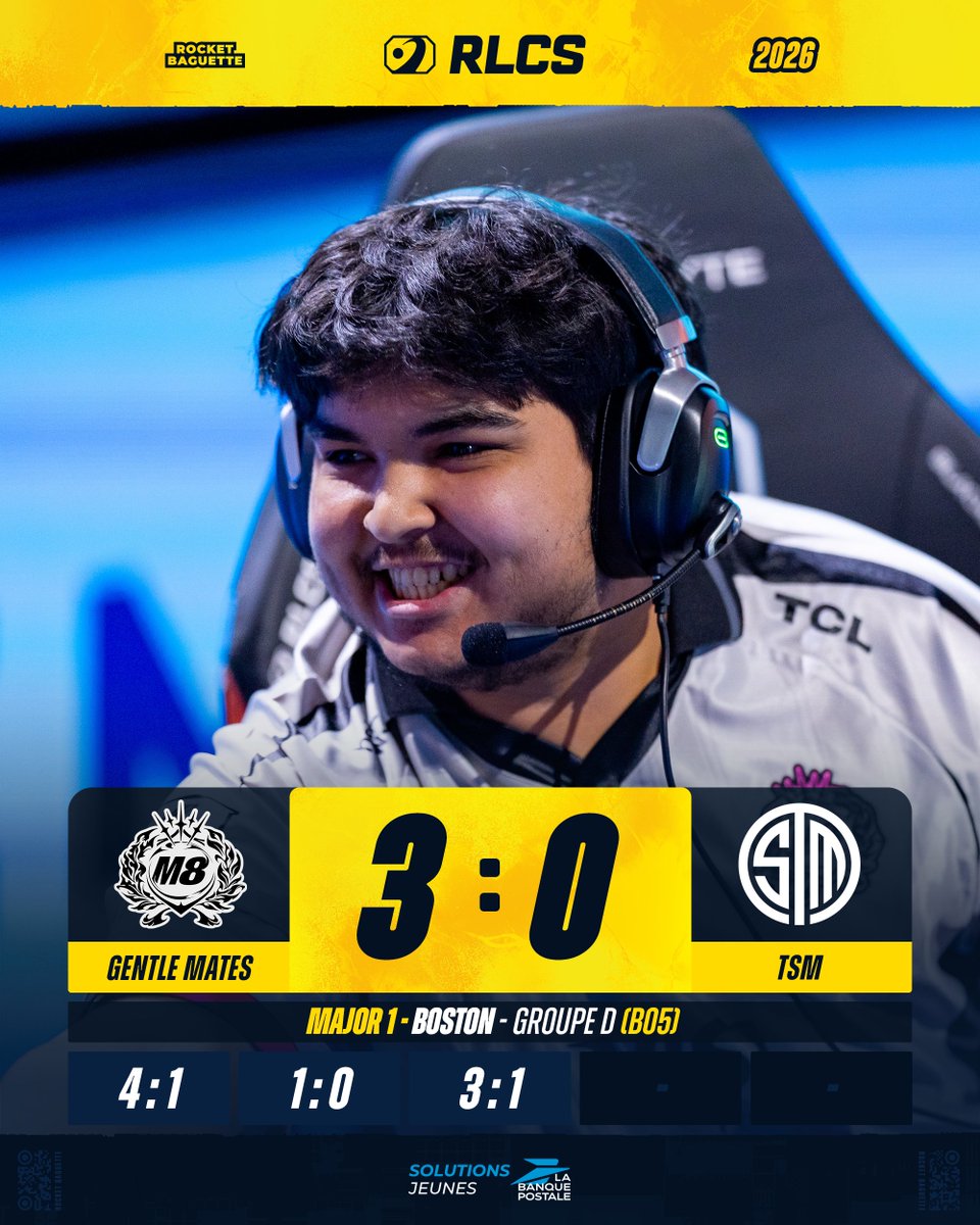 ✅ Un match d'ouverture rondement mené pour #M8WIN ! 😎

🇪🇺 <a href="/gentlemates/">Gentle Mates</a> 3-0 TSM 🇲🇾

#RLCS