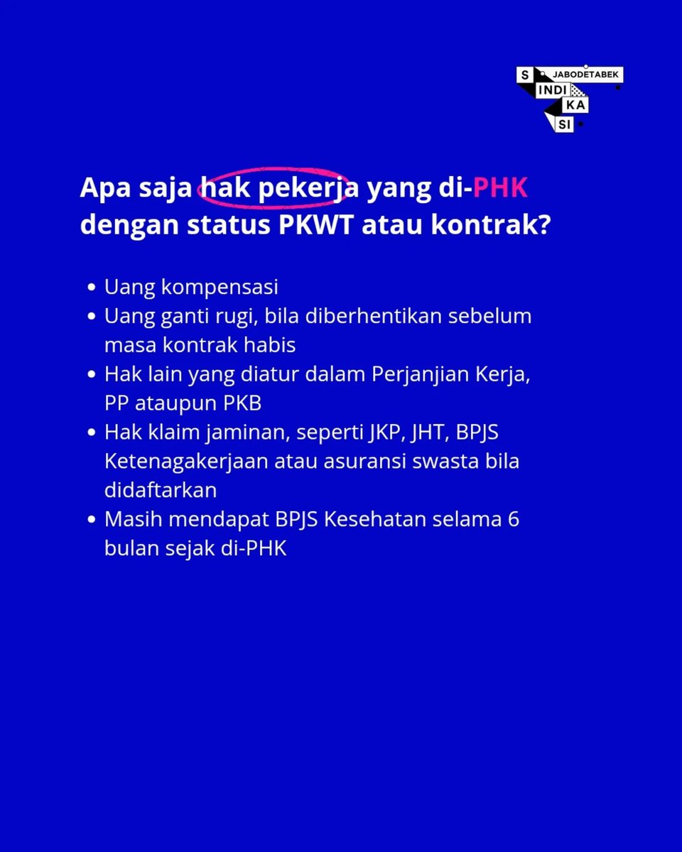 Kamu pekerja PKWT atau PKWTT? udah tau haknya kalo di PHK?  

yuk simak hak hak kamu berdasarkan status kerjanya.