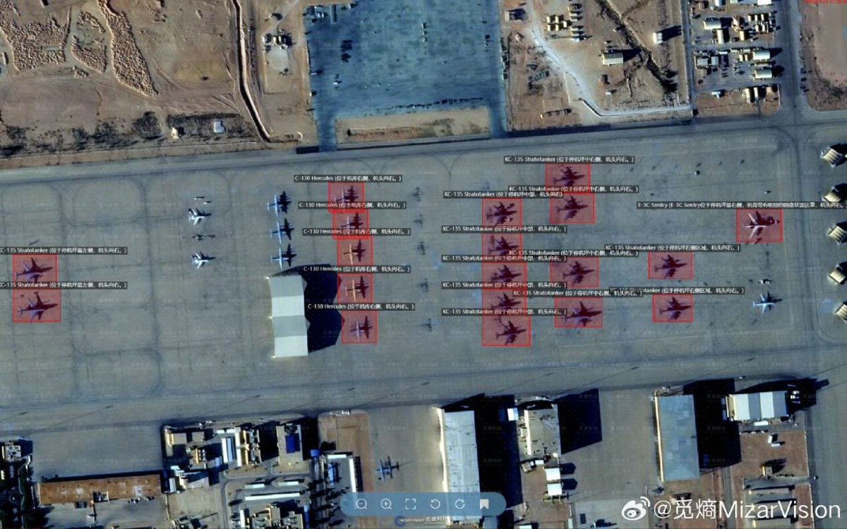Megatron_ron's tweet image. BREAKING: 

🇮🇷🇺🇸🇸🇦 Chinese satellites revealed that Saudi Arabia would participate in the war with Iran after all

Chinese satellites have revealed the location of 13 US Air Force tanker aircraft stationed in Saudi Arabia

Boeing E-3G AWACS and 5 Lockheed C-130 Hercules are also