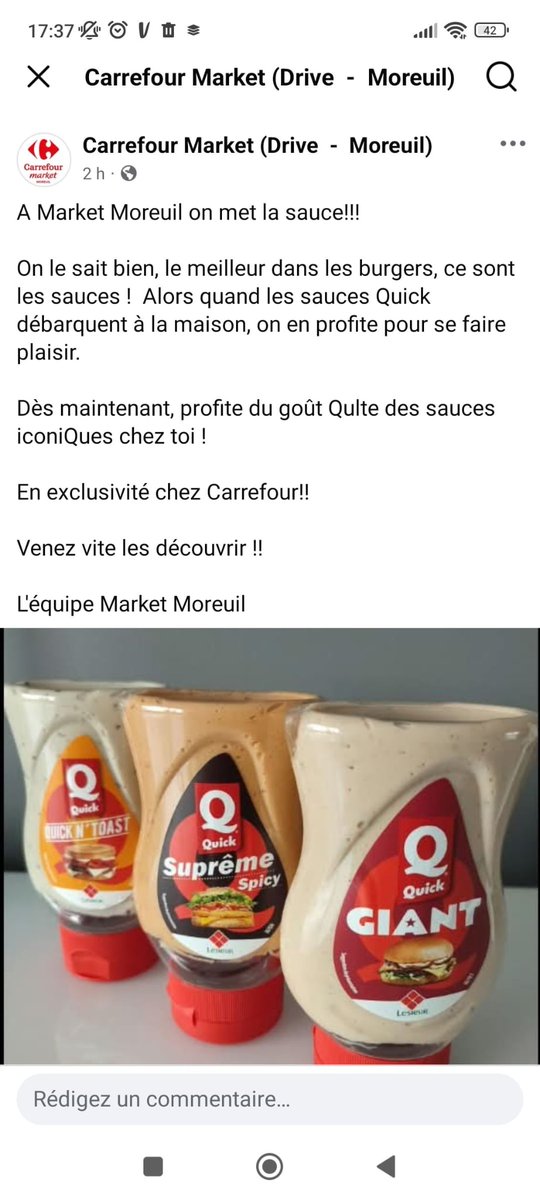 Genre c'est vrai <a href="/CarrefourFrance/">Carrefour</a>  <a href="/QuickFrance_/">Quick France</a>  ??