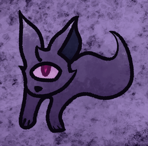 wish they made more Eeveelutions so i drew a ghost type concept