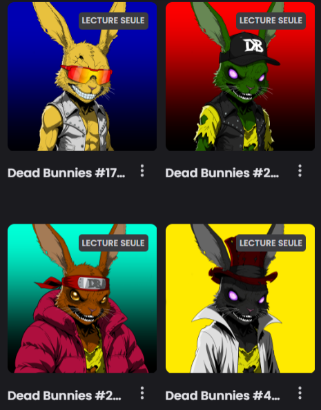 BIG CONGRATS TO <a href="/DeadBunniesHQ/">Dead Bunnies</a> Who minted out in just five days!!! ,
Nfts were a steaaal