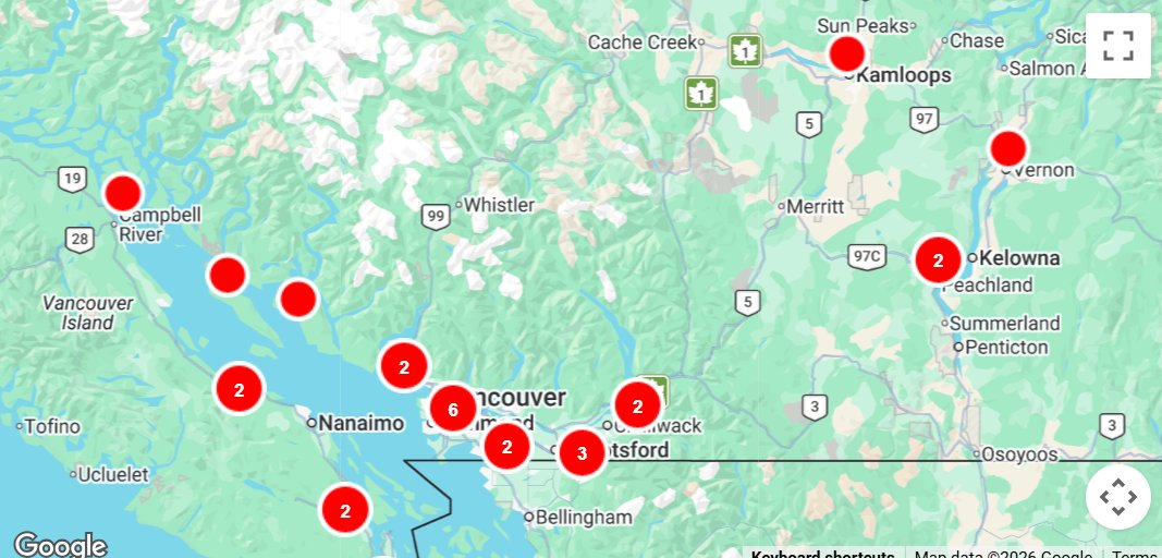 ionixprobattery's tweet photo. BC seeing ~30 outage zones right now. Don’t be left in the dark again. Get backup power + a $5K rebate on IONiX SmartWall. DM for this week’s deal. #BCOutages #EnergyResilience https://t.co/jGfHwtxnn1