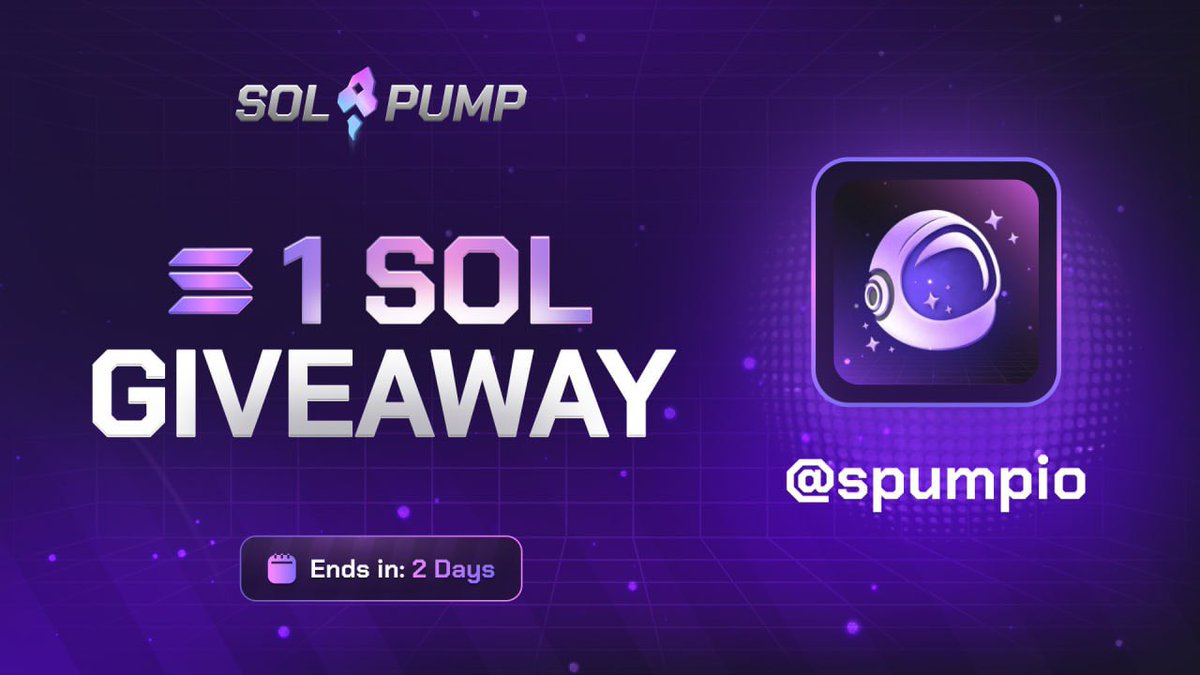1 SOL GIVEAWAY ($80)

Follow <a href="/Spumpio/">Spump.io</a> &amp; <a href="/haspidox/">Haspi</a> 
Rt+Like this tweet and drop sol addy

Winner pick in 48 hours