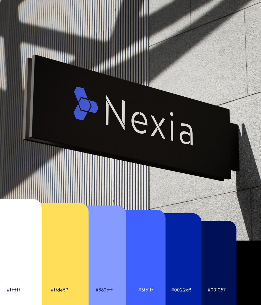 Ogakazy's tweet photo. Brand identity design for NEXIA. 

A fintech brand. https://t.co/mQ5f6BPyf3