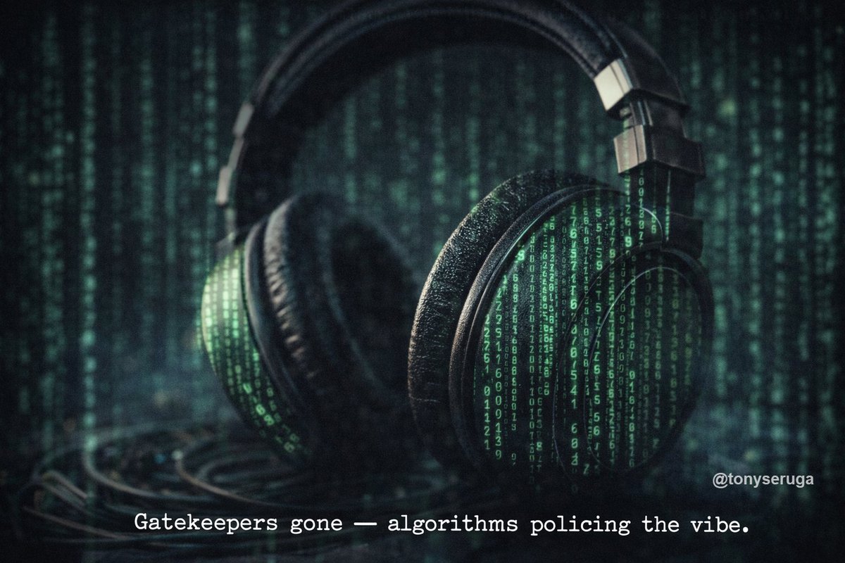 TonySeruga's tweet photo. 7️⃣
2000s: Algorithms arrive.
The gatekeepers vanish — replaced by math owned by the same oligarchs.
Your rebellion now needs corporate permission to trend. #AlgorithmicManipulation #DigitalColonization https://t.co/dYfuZd0mvu