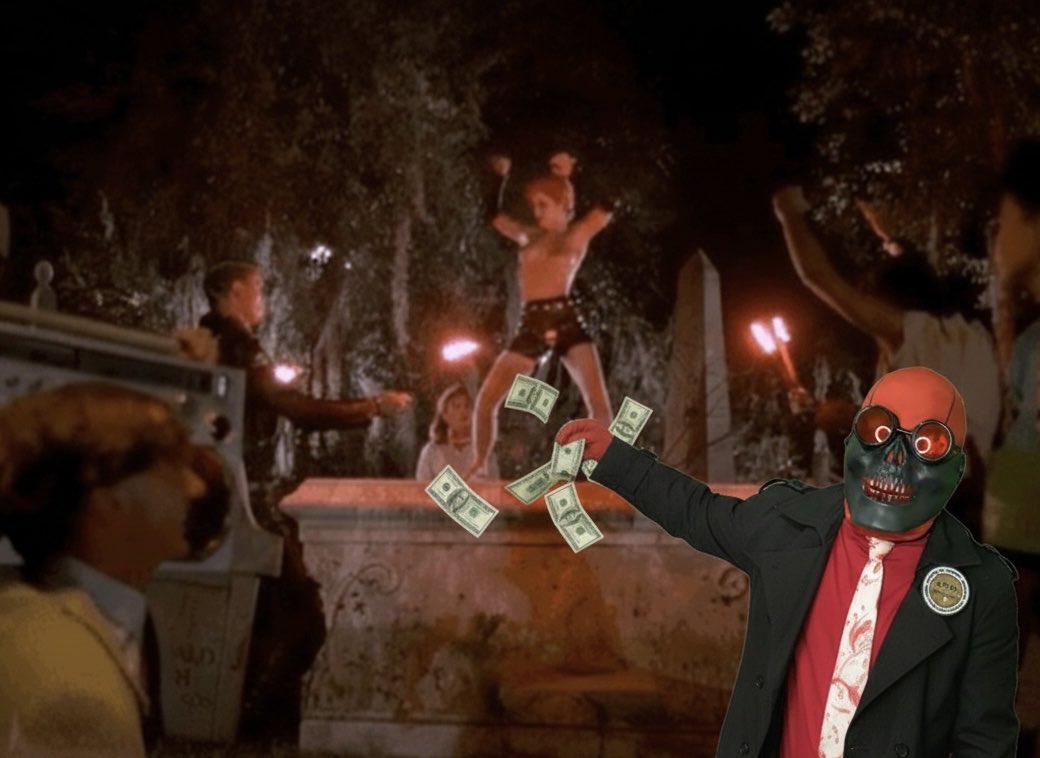 Previously unreleased image of Profesor Macabro sneaking into the set of Return of the Living Dead….
Needless to say, he was kicked out by security…