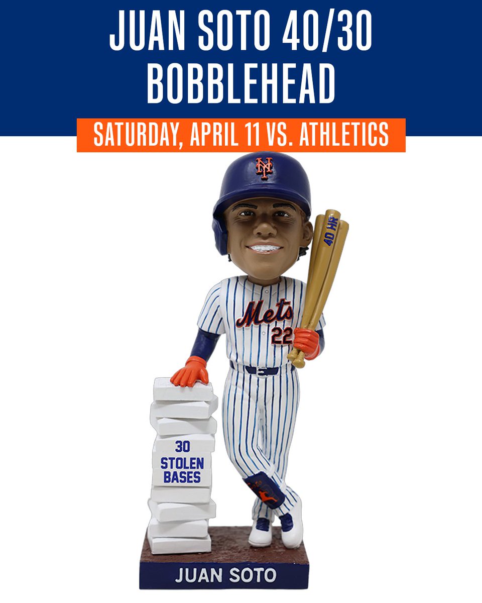 The Juan Soto 40/30 Bobblehead giveaway 🔥 (via @Mets)