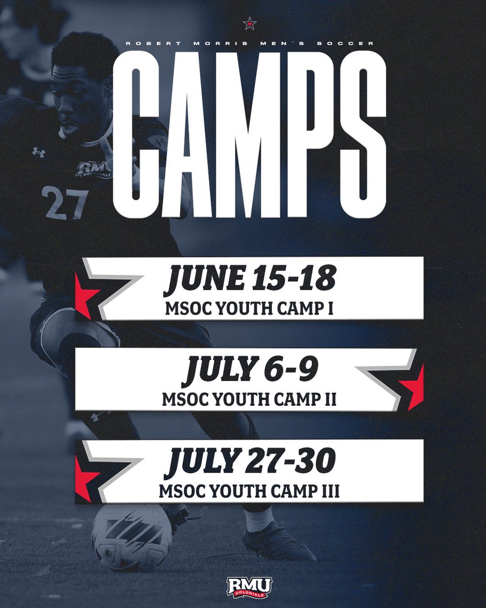 Pittsburgh Youth Soccer Families! Check out our Youth Summer Day Camps for your son this summer. 

We have different options for Elementary and Middle School players. 
Click the link for more info: …tmorrismenssoccercamps.totalcamps.com/Content/74393

Come train with our staff and players this summer!