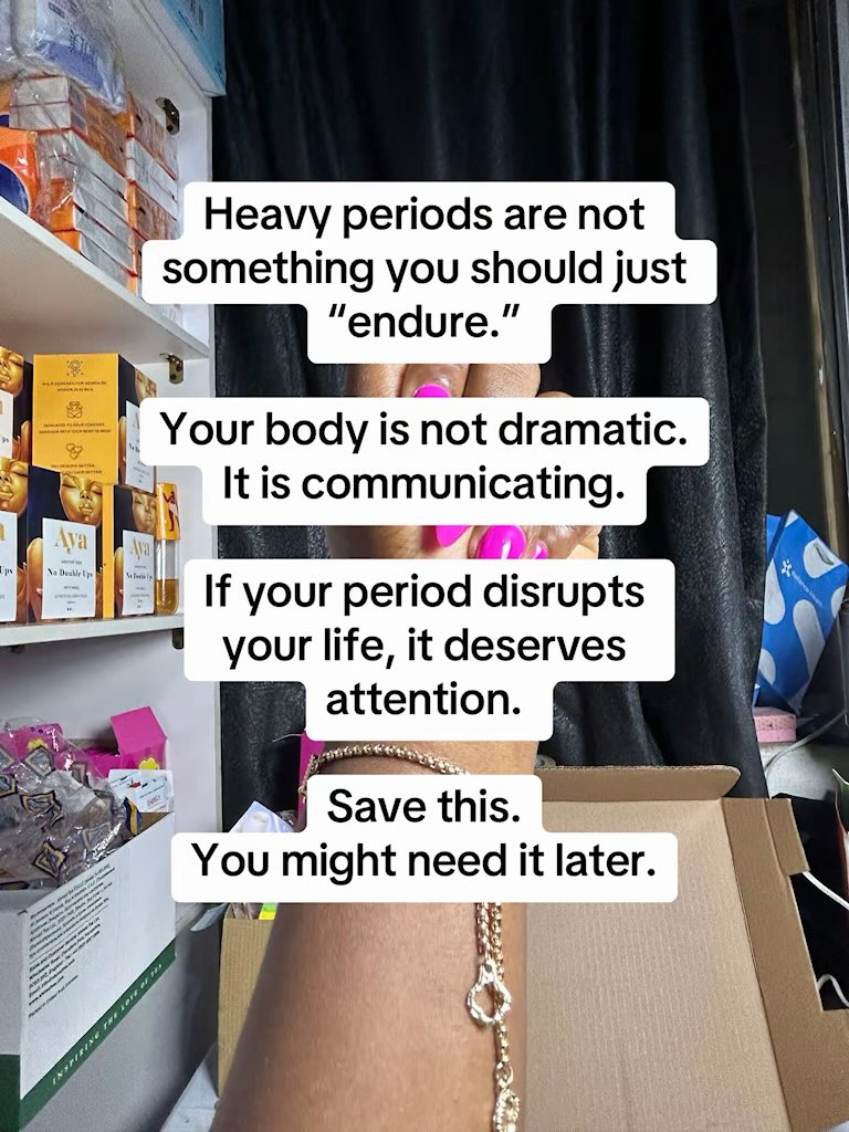 WealthyMade's tweet photo. Periods should not steal your strength. https://t.co/y7VYAjtsLc