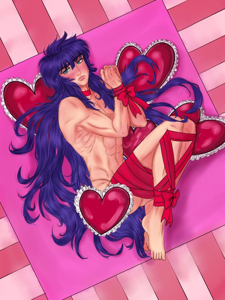 CaMilo ♒️♏️ 
.
.
(Se supone que era para el cumple de  camus, después lo pospuse pa san Valentin ..pero weno 🫠 ) 
Mini historia: Milo seguía enojado con camus, y Afro arto de la historia de ambos prefirió intervenir, asi se reconcilian de una vez 😁