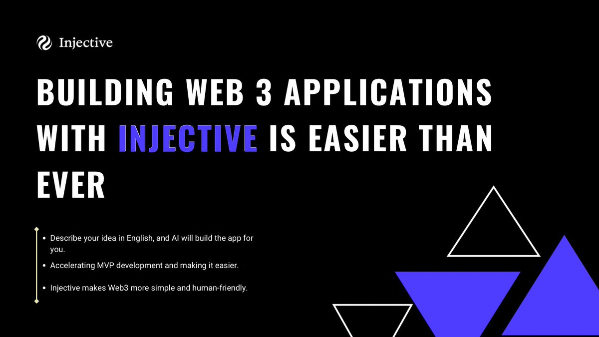 c_albream's tweet photo. 🚨@injective has now integrated Claude Code directly into its #dAppBuilder, making AI an essential part of the app development process. 

This means you no longer have to follow the traditional and sometimes exhausting cycle of:
Think ➤ Code ➤ Fix

Instead, you start with your idea and Claude Code does the heavy lifting to create the smart contracts, frontend, wallet integration, and prepares everything for deployment — all in minutes🕧

So, what’s the shift here?
You simply describe your idea in plain English, and within minutes, it’s converted into a fully functional app, ready to go live.

Why is this important?
• It dramatically lowers the entry barriers for builders, even if you’re not a developer.
• MVPs (Minimum Viable Products) can be built much faster.
• Web3 becomes simpler and more accessible, making it feel more human-friendly.

@injective is not just jumping on the hype bandwagon; it’s changing the game by focusing on how easy it is to build applications, not just talk about them.

Got an idea? 💡 
Try dAppBuilder and see how quickly it can turn your concept into a real application. It’s a game-changer.

Check it out at https://t.co/saFg2hc80w.