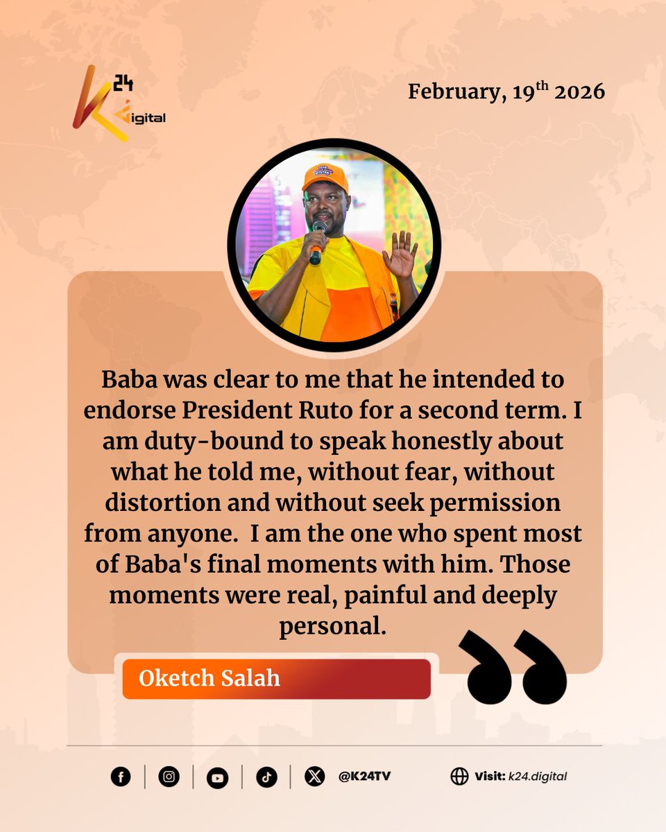 therealantoh's tweet photo. If you look at Oketch Salah's statement keenly,

you will realise he has said what Raila said last year.

We are in broad based until 2027 and beyond.

Oketch Salah is a honest and truthful man walai. https://t.co/F2j3iM4Qk2