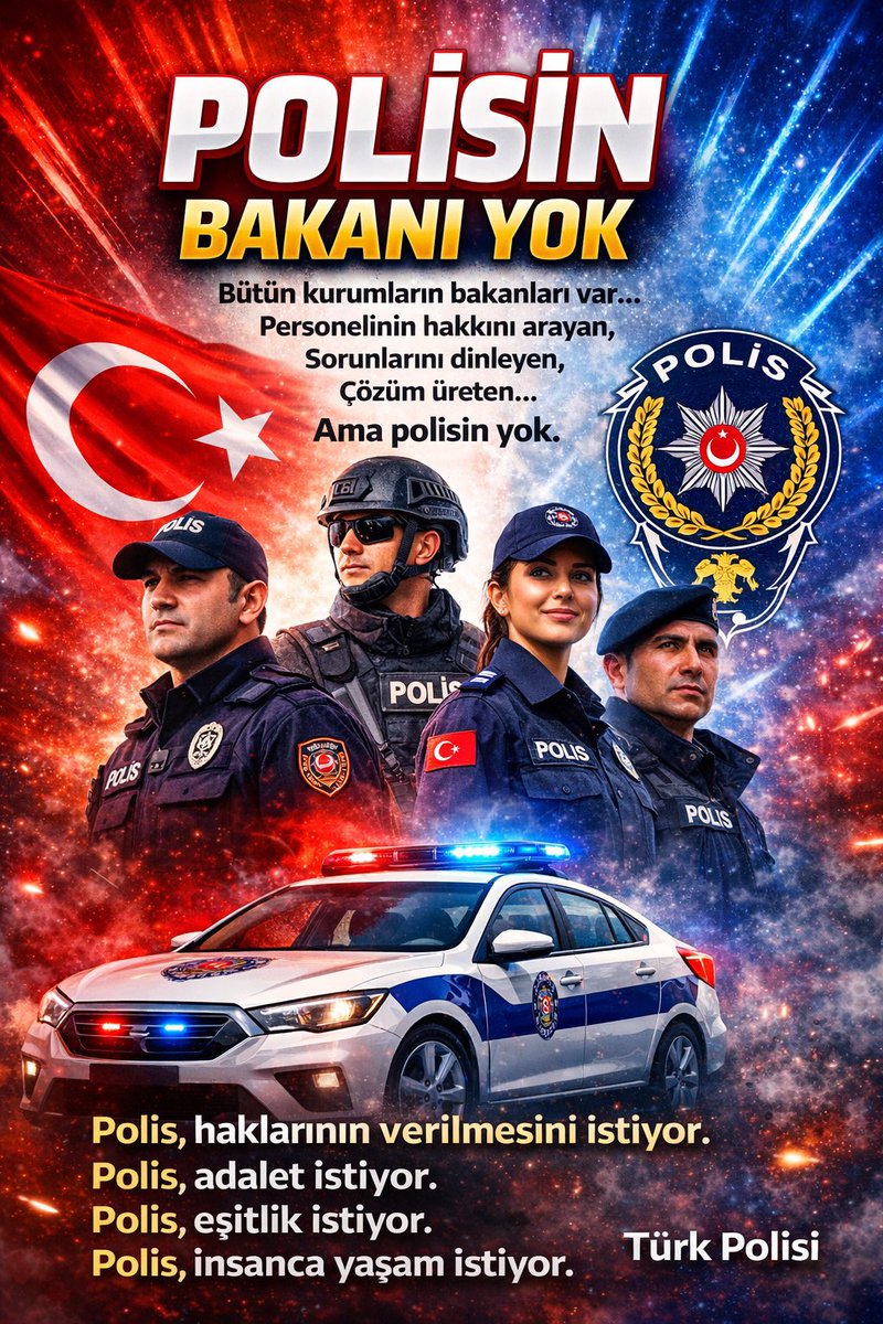 Polis hakkını istiyor, insani çaloşma şartları istiyor, evine, ailesine, çocuğuna vakit ayırmak istiyor.
#PoliseBakanYokMu
