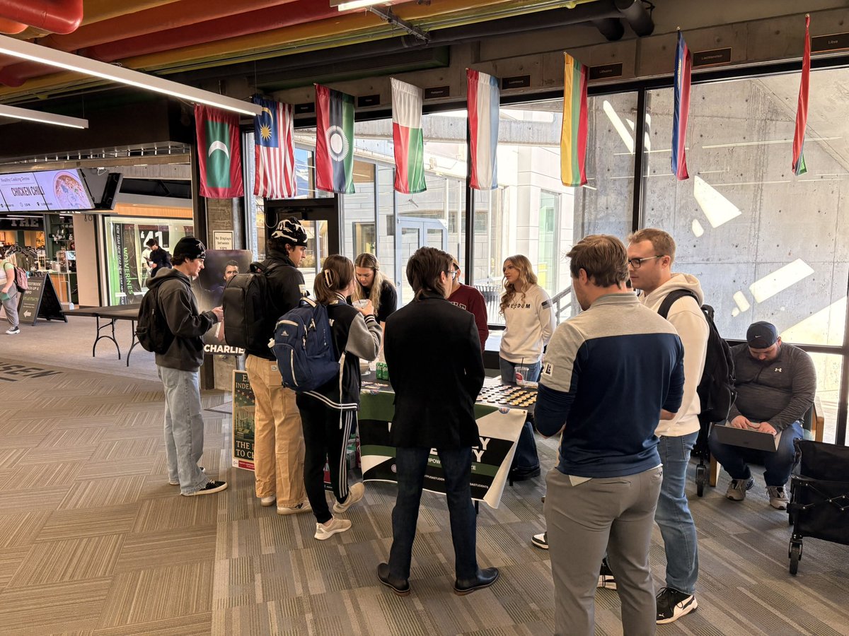 Half way through the semester, and our tabling is unmatched to the rest on campus. Free merch, pocket constitutions, and marketplace of ideas. 
Engaging those on campus on all of the important issues: free expression, constitutional principles, and everything else in-between.