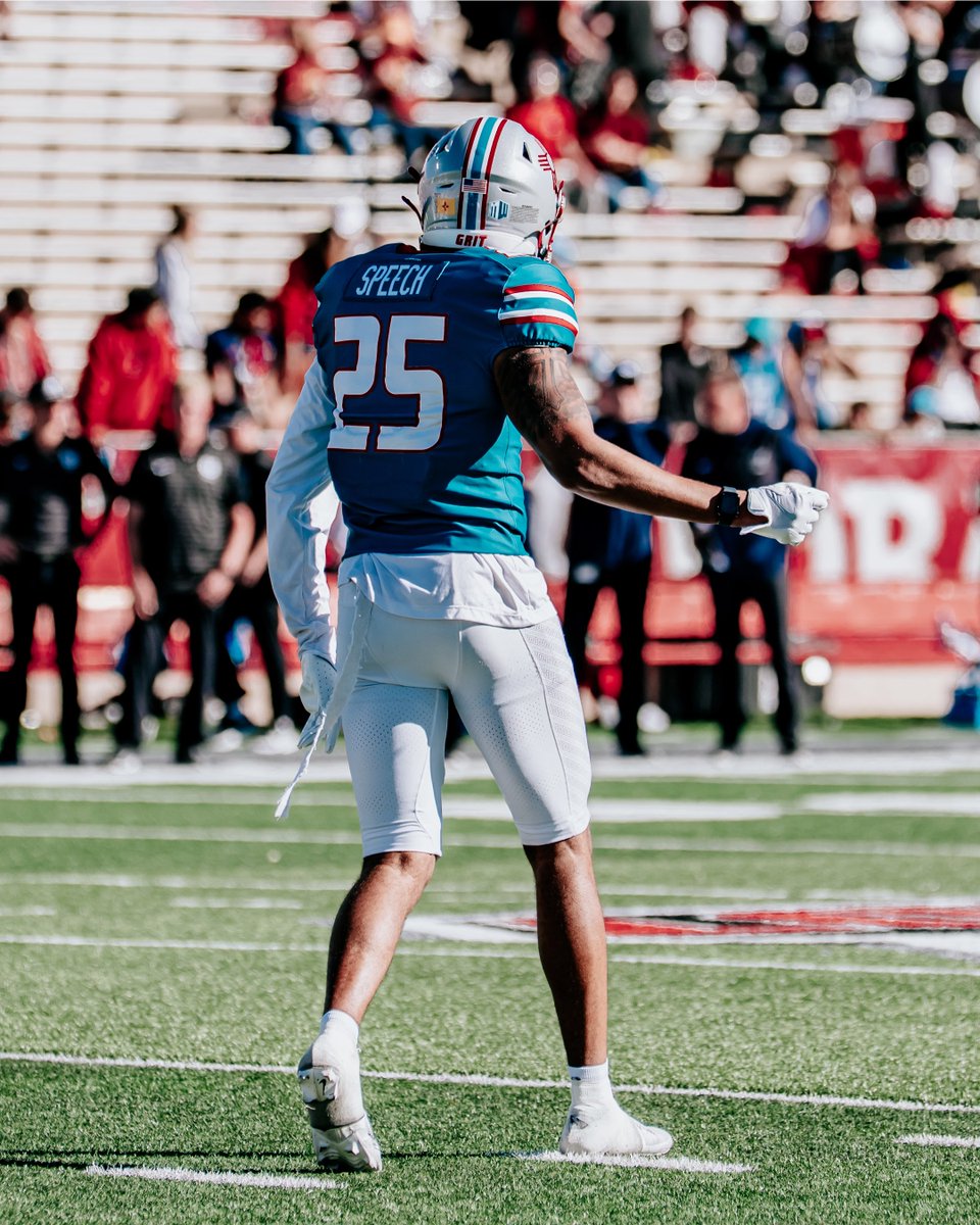 CamMellor's tweet photo. Highest forced incompletion rate, FBS safeties in 2025:

Drew Speech, New Mexico: 40.0%
Christian Charles, Virginia: 38.5%
Ryan Wilson, Fresno State: 36.4%
Nick Andersen, Wake Forest: 34.6%
Emmanuel McNeil-Warren, Toledo: 33.3%
Matagi Thompson, Hawaii: 33.3%
Ty Goodwill, South Alabama: 31.3%
Jermarius Lewis, UTSA: 30.0%
Tyler Brown, JMU: 30.0%
Bailey Despanie, Tulane: 29.4%
Adrian Wilson, Arizona State: 27.8%
Miles Scott, Illinois: 27.8%
Isaac Smith, Mississippi State: 26.7%
Eli Blakey, Miami (OH): 26.3%
Genesis Smith, Arizona: 26.1%
Jimmy Wyrick, UTSA: 25.9%
Zach Williams, Tulsa: 25.9%
Avarion Cole, Western Kentucky: 25.0%
Marcellus Wilkerson, UTSA: 25.0%
Bryce Thornton, Florida: 24.1%
Jacob Fields, Louisiana Tech: 24.0%
Devin Neal, Virginia: 24.0%
Ta'Shawn James, Iowa State: 23.8%
Derrick Maxey III, Georgia State: 23.5%
Darrius Davis, Stanford: 23.5%

(📸: @UNMLoboFB)
*min. 100 coverage snaps, 10 targets; data via TruMedia/PFF