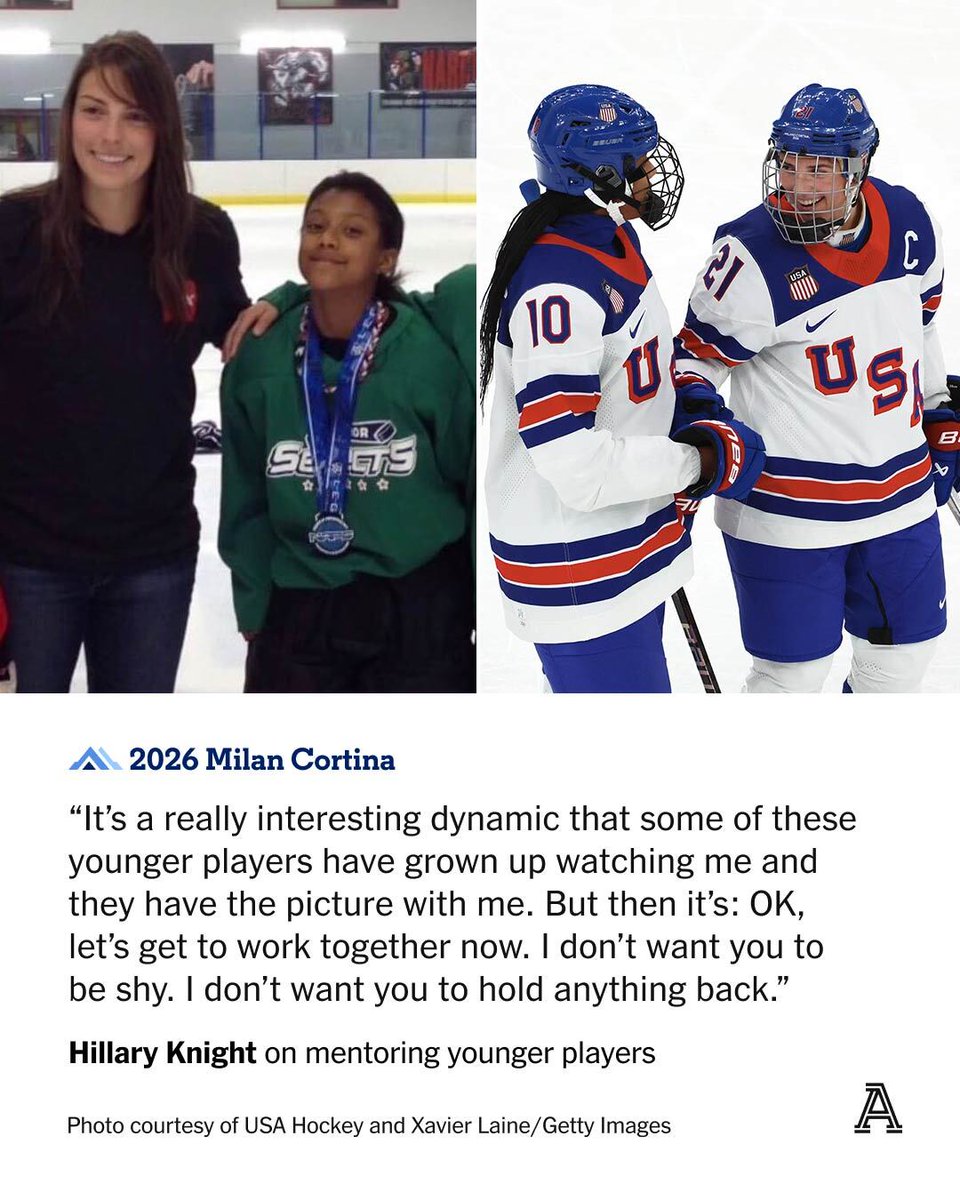 It’s a common occurrence that new players on the team will pull out their phones to show Hilary Knight a photo of themselves with her when they were kids.

As the captain, she has used her voice to guide rookies into the program for years.