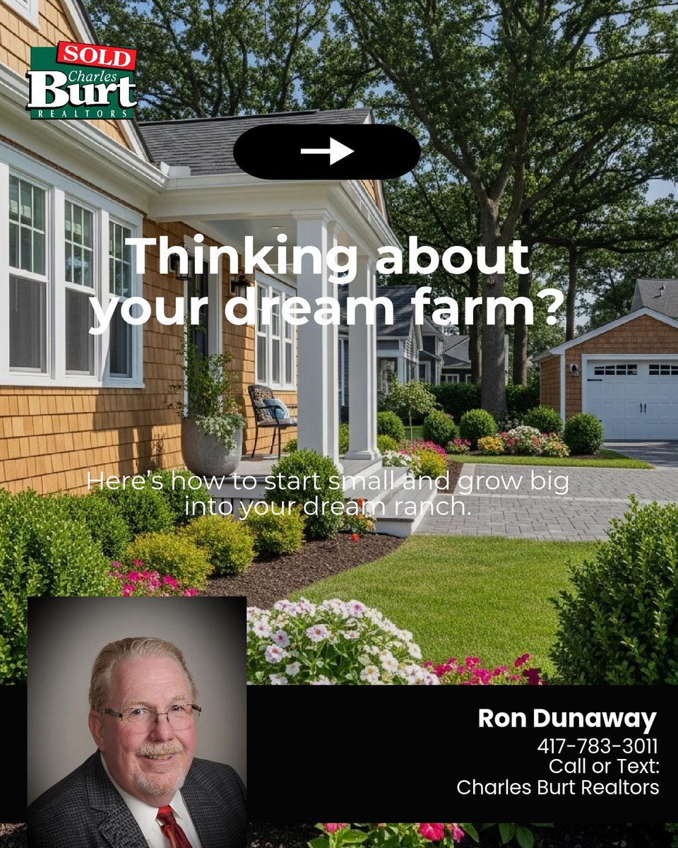 RonRealtor57's tweet photo. Want that dream ranch or farm? 🐄🚜 Start small: 1. Secure financing 2. Assess land needs 3. Research local zoning laws 4. Partner with a trusted real estate expert. Spring 2026 is your season for new beginnings! Questions about buying or selling? I'm here! #FarmDreams https://t.co/wmdxPBOclR