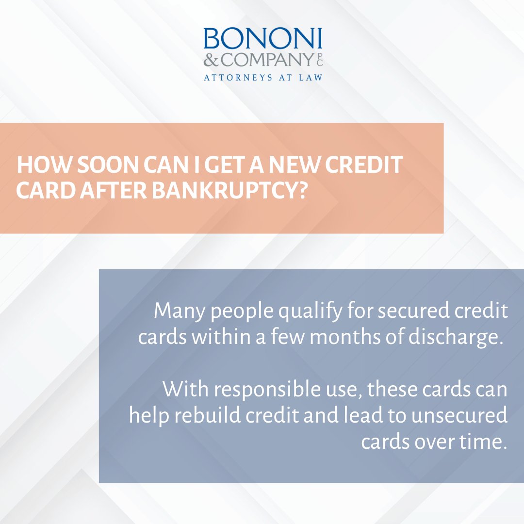 BononiCompanyPC's tweet image. Bankruptcy isn’t the end of credit—it’s often the reset. Understanding how rebuilding works can make the process less intimidating.
#BankruptcyLaw #DebtRelief #FinancialFreshStart #BankruptcyQuestions