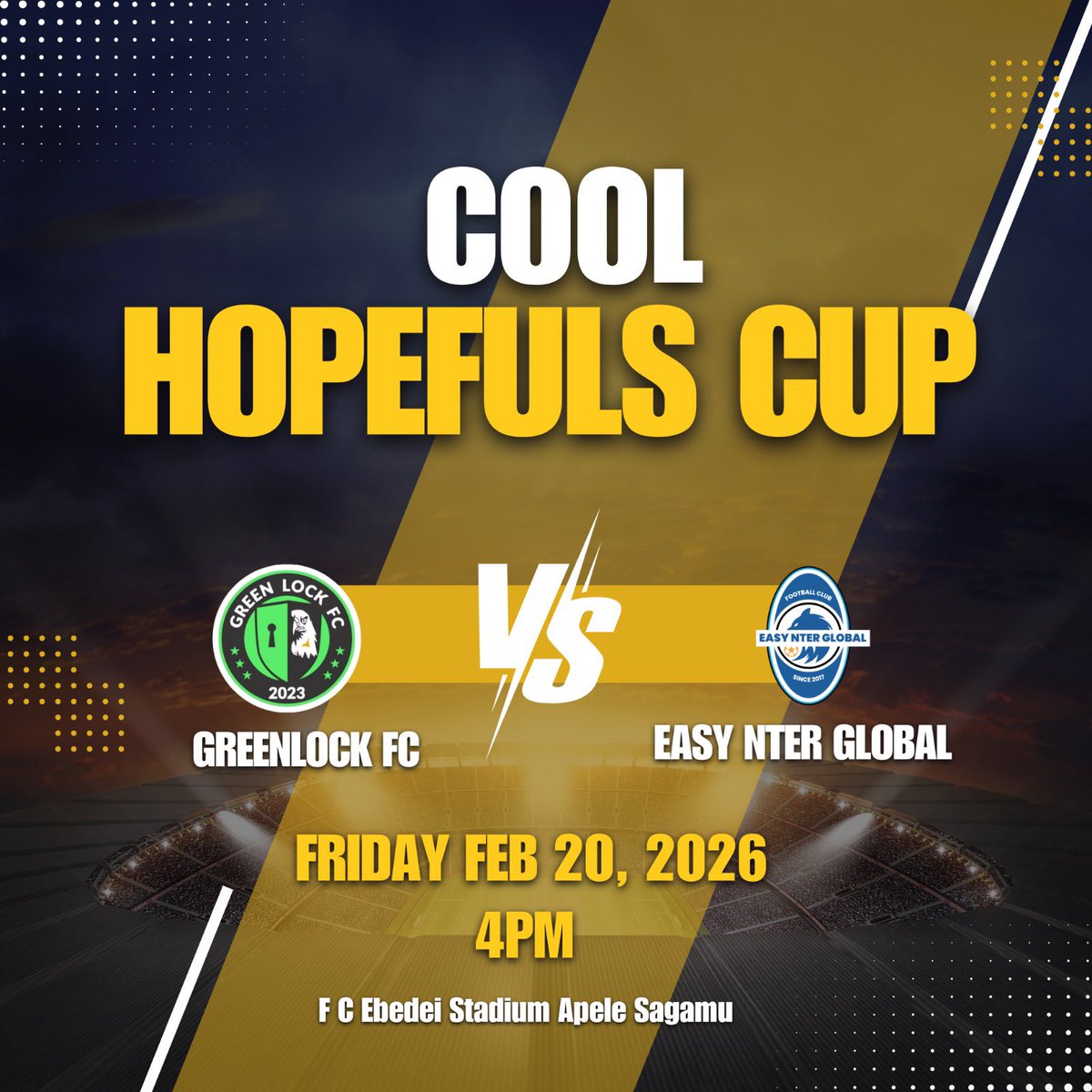 The journey continues at the Cool Hopefuls Cup

Tomorrow, we’re back on the pitch 

#EasyNterGlobalFC 
#NterTheFuture
#FootballDreams
#TalentDevelopment